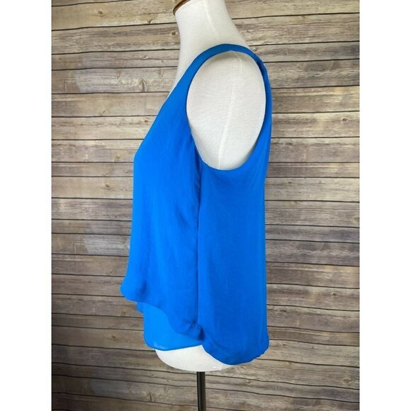 Rebecca Taylor Size 4 Layered Blouse Blue - Picture 4 of 11